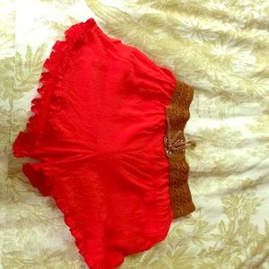 Girls/women red flows shorts✨
